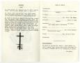 Thumbnail image of item number 2 in: '[Funeral Program for Aaron J. Wilson, Jr., September 4, 1985]'.