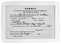Primary view of [Cemetery permit for Lester Edward Fry (Infant)]