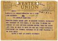 Letter: [Telegram from Lloyd G. Rust, Jr., to John J. Herrera - 1953-01-05]