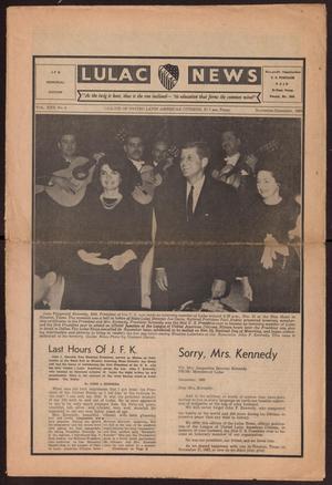 Primary view of object titled 'LULAC News, Volume 25, Number 4, November-December 1963'.