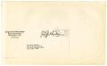 Letter: [Envelope from Congress of the United States, House of Representative…