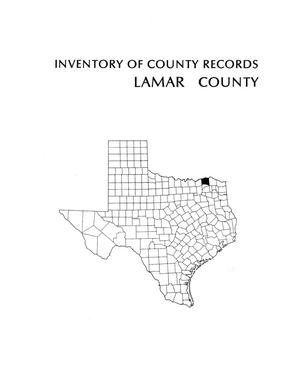 Primary view of object titled 'Inventory of county records, Lamar County Courthouse, Paris, Texas'.