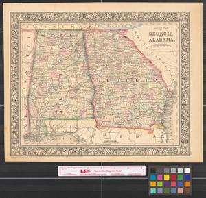 Primary view of object titled 'County map of Georgia, and Alabama.'.