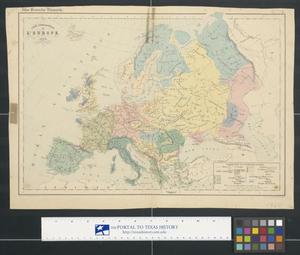 Primary view of object titled 'Carte ethnographique de L'Europe.'.