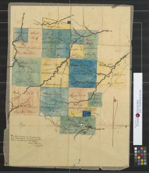 Primary view of object titled '[Map of surveys] situated south of the Sabine River.'.