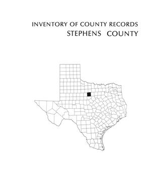 Primary view of object titled 'Inventory of county records, Stephens County Courthouse, Breckenridge, Texas'.
