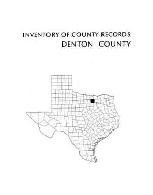 Primary view of object titled 'Inventory of county records, Denton County Courthouse, Denton, Texas'.