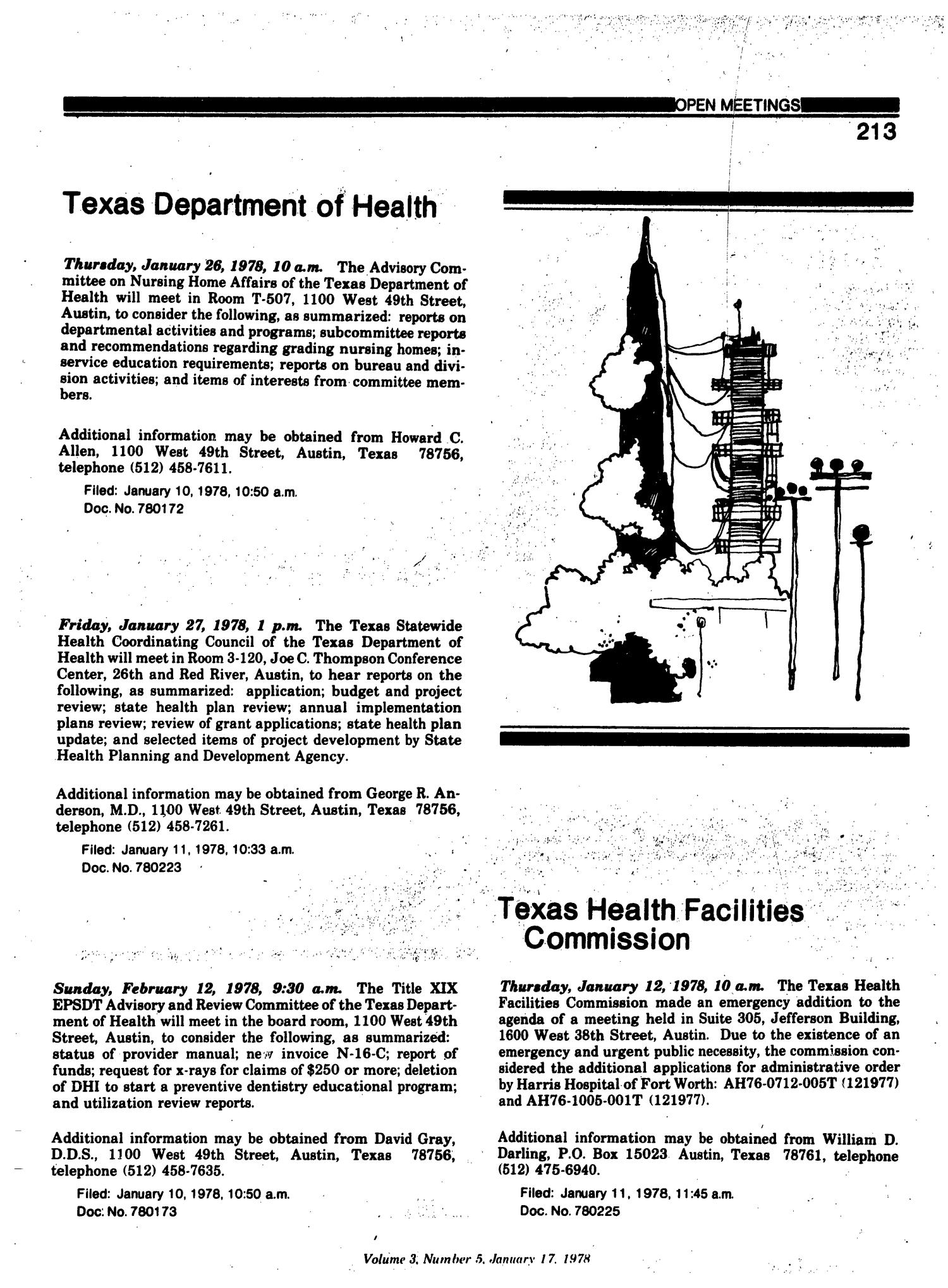Texas Register, Volume 3, Number 5, Pages 183-226, January 17, 1978
                                                
                                                    213
                                                