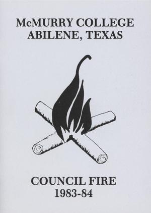 Primary view of object titled 'Council Fire, Handbook of McMurry College, 1983-84'.