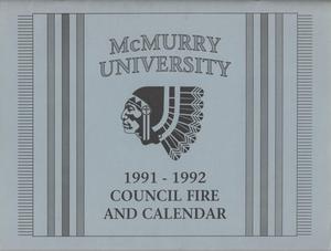 Primary view of object titled 'Council Fire, Handbook of McMurry University, 1991-1992'.