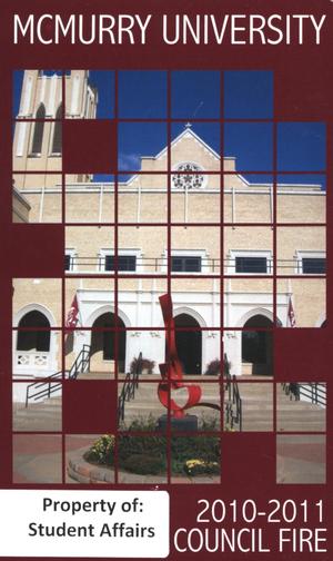 Primary view of object titled 'Council Fire, Handbook of McMurry University, 2010-2011'.