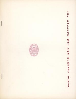 Primary view of object titled 'Council Fire, Handbook of McMurry College, [1960~]'.