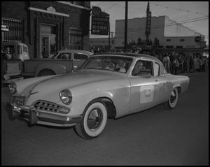 Primary view of object titled '[Santa Parade in Downtown Cleveland, Texas]'.