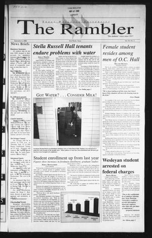 Primary view of object titled 'The Rambler (Fort Worth, Tex.), Vol. 84, No. 2, Ed. 1 Wednesday, September 6, 2000'.