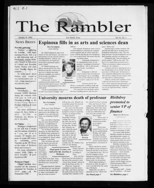 Primary view of object titled 'The Rambler (Fort Worth, Tex.), Vol. 91, No. 1, Ed. 1 Wednesday, January 28, 2004'.