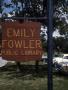 Photograph: [Emily Fowler Public Library sign]