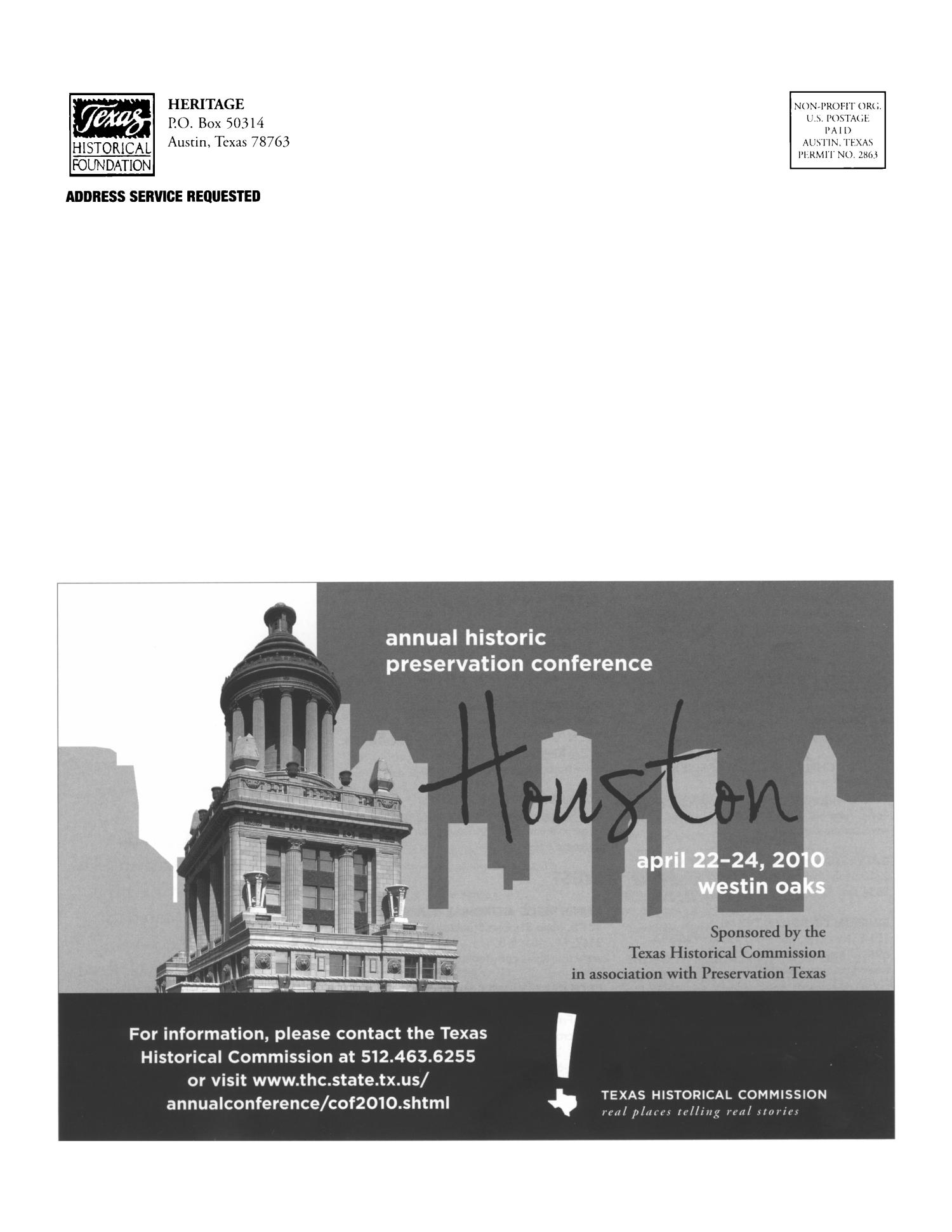 Heritage, 2010, Volume 1
                                                
                                                    Back Cover
                                                