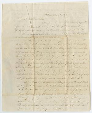 Primary view of object titled '[Letter from Diana Maray to John Patterson Osterhout, December 5, 1854]'.