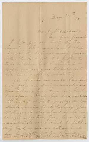 Primary view of object titled '[Letter from A. Rilley to Junia Roberts Osterhout, May 7, 1896]'.