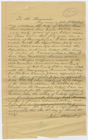 Primary view of object titled '[Letter from John Patterson Osterhout to William McKinley, June 1897]'.
