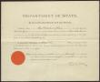 Primary view of [Certificate of Appointment to Consular Agent for Paul Osterhout]
