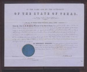 Primary view of object titled '[Certificate of Appointment to Notary Public for John Patterson Osterhout]'.