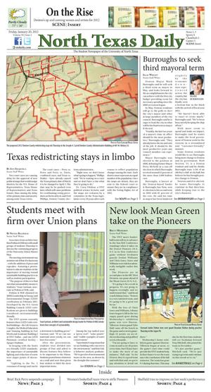 Primary view of object titled 'North Texas Daily (Denton, Tex.), Vol. 99, No. 4, Ed. 1 Friday, January 20, 2012'.