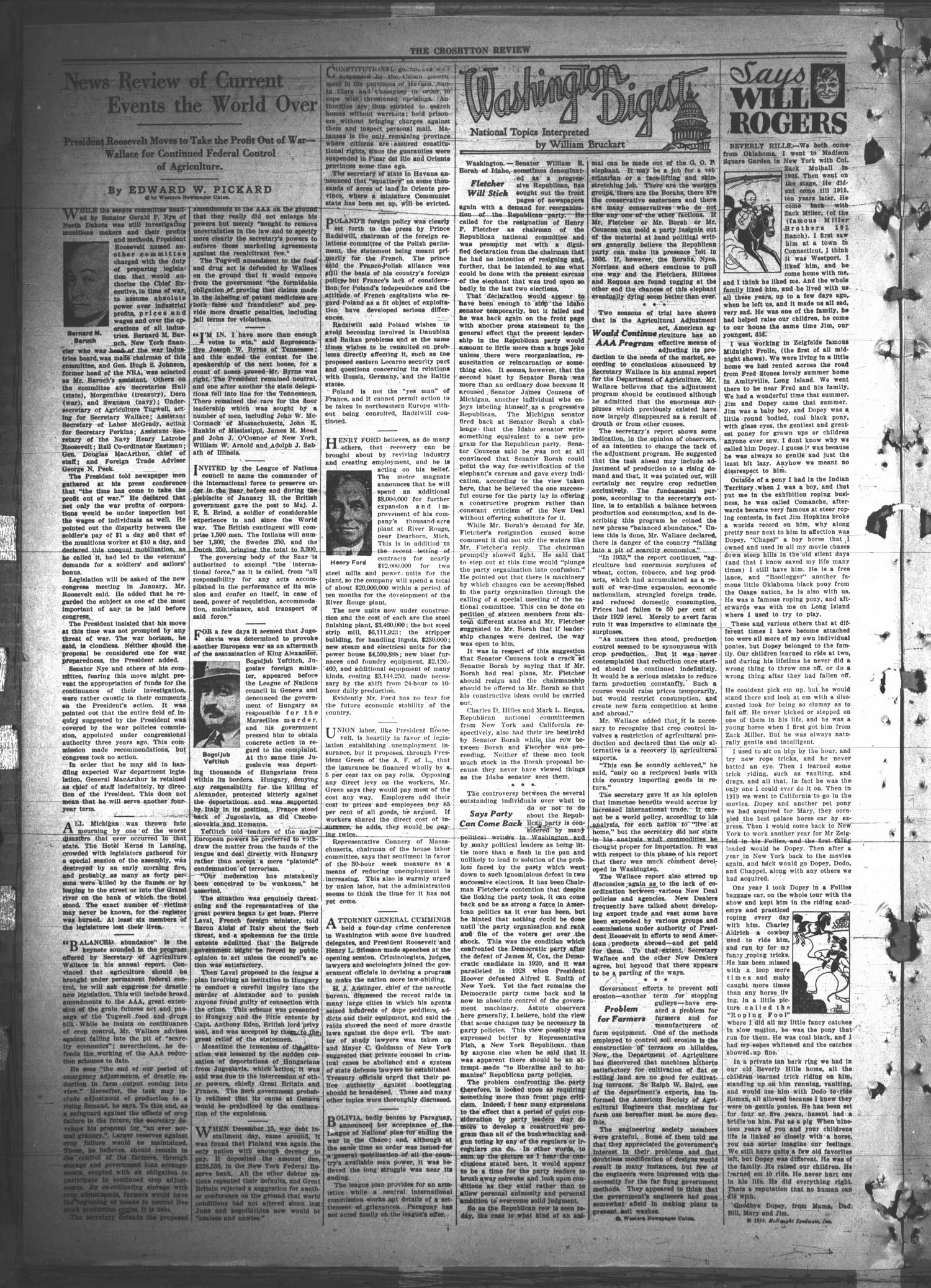 The Crosbyton Review. (Crosbyton, Tex.), Vol. 26, No. 52, Ed. 1 Friday, December 21, 1934
                                                
                                                    [Sequence #]: 2 of 10
                                                