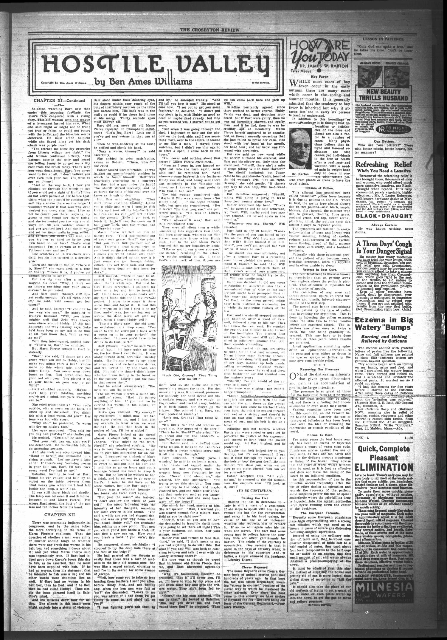The Crosbyton Review. (Crosbyton, Tex.), Vol. 28, No. 1, Ed. 1 Friday, January 3, 1936
                                                
                                                    [Sequence #]: 3 of 8
                                                