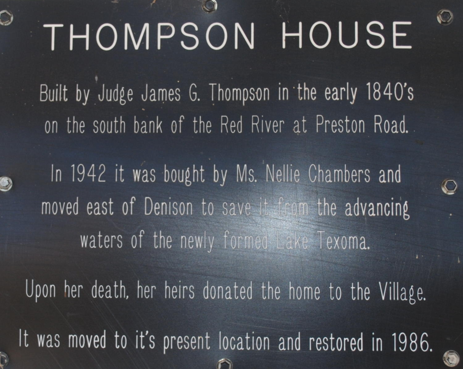 [Marker: Thompson House]
                                                
                                                    [Sequence #]: 1 of 1
                                                