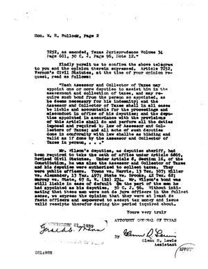 Primary view of object titled 'Texas Attorney General Opinion: O-220'.