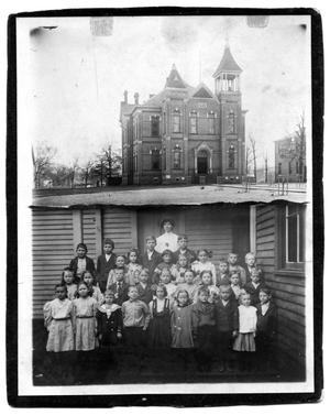 Primary view of object titled '[Second Ward School Students and Teacher]'.