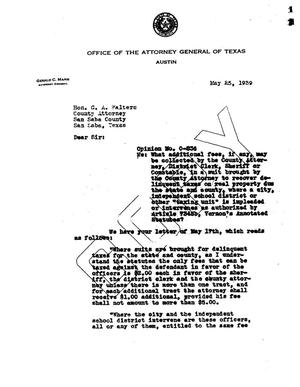 Primary view of object titled 'Texas Attorney General Opinion: O-836'.