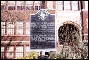 Primary view of object titled '[Historical Marker: Palestine High School]'.