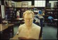 Photograph: [John H. Reagan Bust in the Carnegie Library - Palestine]
