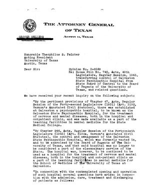 Primary view of object titled 'Texas Attorney General Opinion: O-6568'.