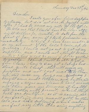 Primary view of object titled 'Letter to Cromwell Anson Jones, 29 December 1878'.