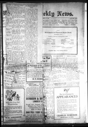Primary view of object titled 'Winnsboro Weekly News (Winnsboro, Tex.), Vol. [12], No. [5], Ed. 1 Friday, September 24, 1920'.
