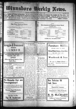 Primary view of object titled 'Winnsboro Weekly News (Winnsboro, Tex.), Vol. 12, No. 28, Ed. 1 Friday, March 11, 1921'.
