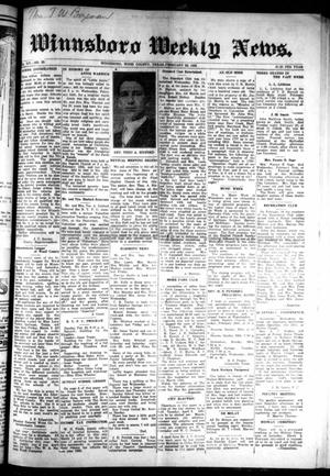 Primary view of object titled 'Winnsboro Weekly News (Winnsboro, Tex.), Vol. 14, No. 23, Ed. 1 Thursday, February 22, 1923'.