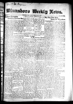 Primary view of object titled 'Winnsboro Weekly News (Winnsboro, Tex.), Vol. 14, No. 32, Ed. 1 Thursday, April 26, 1923'.