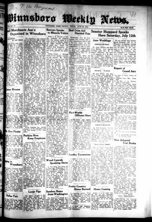 Primary view of object titled 'Winnsboro Weekly News (Winnsboro, Tex.), Vol. 14, No. 39, Ed. 1 Thursday, June 26, 1924'.