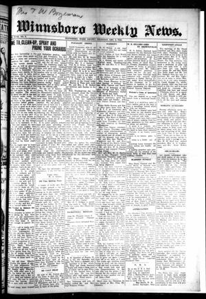 Primary view of object titled 'Winnsboro Weekly News (Winnsboro, Tex.), Vol. 18, No. 9, Ed. 1 Thursday, December 3, 1925'.
