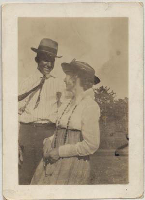 Primary view of object titled '[Jim Goin with an Unidentified Woman]'.