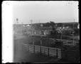 Primary view of [Railroad yard, cotton bales, stockyards]