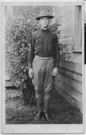 Primary view of object titled '[Jim Goin in Uniform]'.