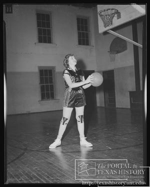 Primary view of object titled '[Meridian Girls' High School Basketball 1953 #9]'.