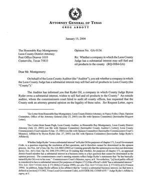 Primary view of object titled 'Texas Attorney General Opinion: GA-0136'.