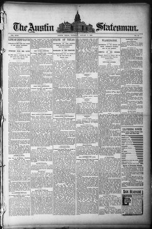 Primary view of object titled 'The Austin Statesman. (Austin, Tex.), Vol. 18, No. 55, Ed. 1 Thursday, January 9, 1890'.