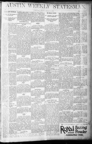 Primary view of object titled 'The Austin Weekly Statesman. (Austin, Tex.), Vol. 20, Ed. 1 Thursday, December 17, 1891'.